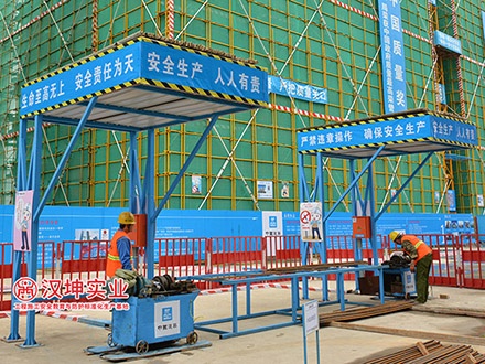 钢筋加工棚 单体加工棚 木工加工棚 防护棚厂家 汉坤实业 